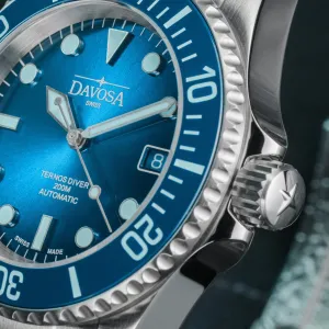 Мъжки автоматичен часовник DAVOSA Ternos Diver Blue Lagoon 161.554.04 Limited