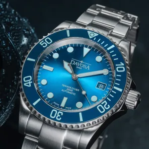 Мъжки автоматичен часовник DAVOSA Ternos Diver Blue Lagoon 161.554.40 Limited