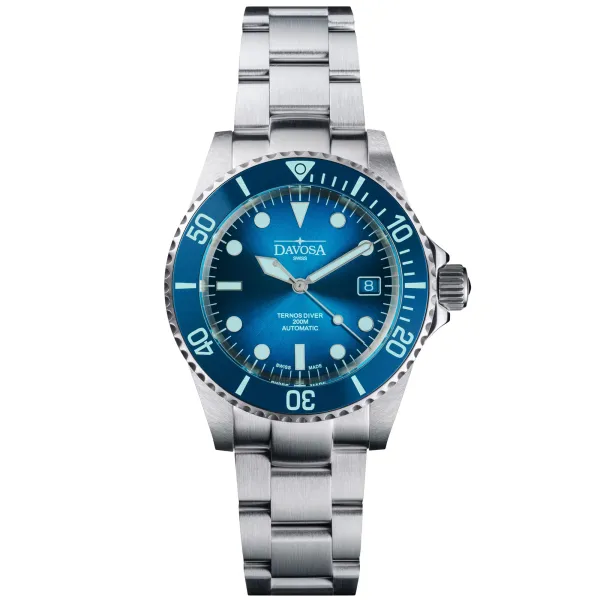 Мъжки автоматичен часовник DAVOSA Ternos Diver Blue Lagoon 161.554.40 Limited